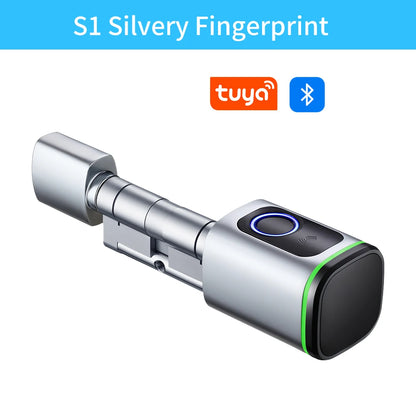 Tuya BLE Keyless Smart Lock Cylinder supports M1 Tuya Gateway Mechanical Key And USB Emergency Power Supply Fingerprint/ PINcode