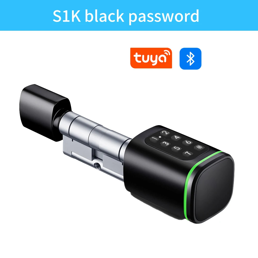 Tuya BLE Keyless Smart Lock Cylinder supports M1 Tuya Gateway Mechanical Key And USB Emergency Power Supply Fingerprint/ PINcode