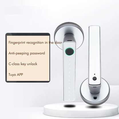 Bluetooth APP Security Smart Door Lock Fingerprint Electronic Door Lock Digital Code Handle Door Lock Support ,Password lock