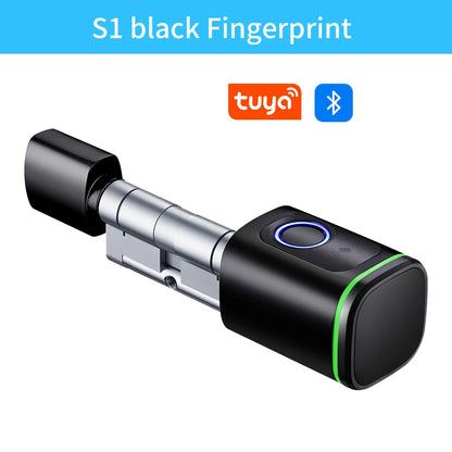 Tuya BLE Keyless Smart Lock Cylinder supports M1 Tuya Gateway Mechanical Key And USB Emergency Power Supply Fingerprint/ PINcode