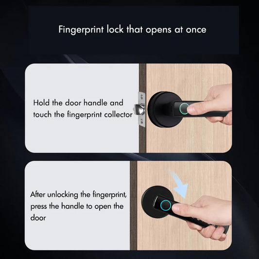Bluetooth APP Security Smart Door Lock Fingerprint Electronic Door Lock Digital Code Handle Door Lock Support ,Password lock