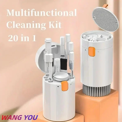 20-in-1 Cleaner Kit Computer Keyboard Brush Earphones Cleaning Pen Screen Cleaning Spray Bottle Cleaning Tools Keycap Puller Set
